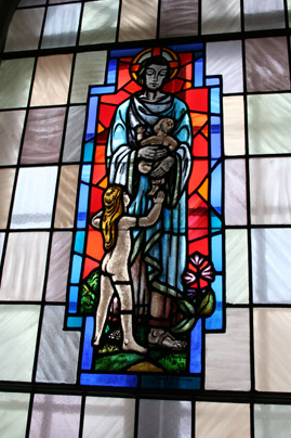 Fil:Nordby kirke, Ås Vindusmaleri 1.jpg